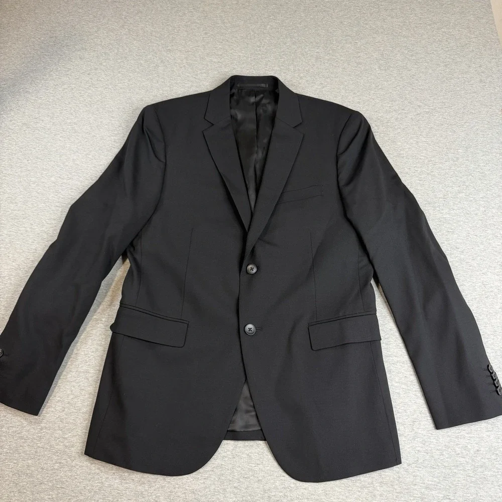 Theory Men Black Chambers Slim-Fit Tuxedo Blazer Suit Jacket Sport Coat Size 40S